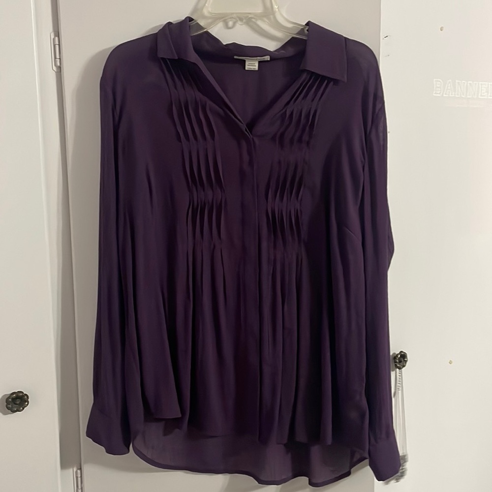 Dark purple sheer blouse